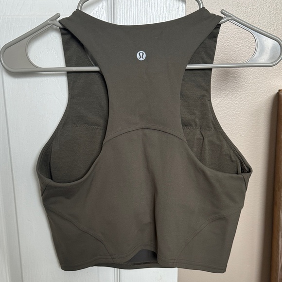 Olive Green Women's Sleeveless Top - Picture 4 of 5